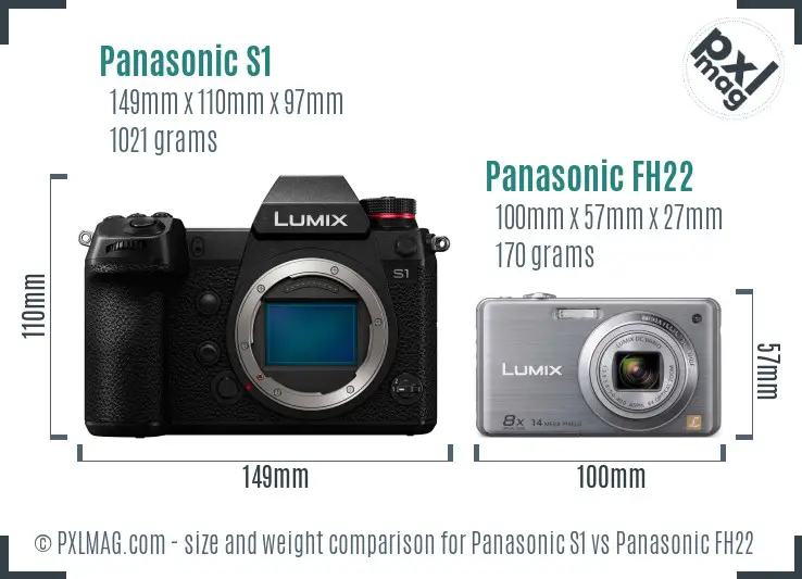 Panasonic S1 vs Panasonic FH22 size comparison