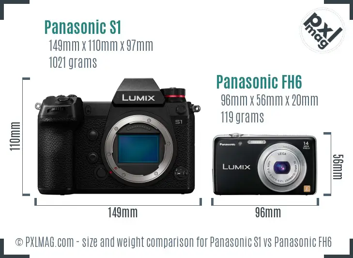 Panasonic S1 vs Panasonic FH6 size comparison