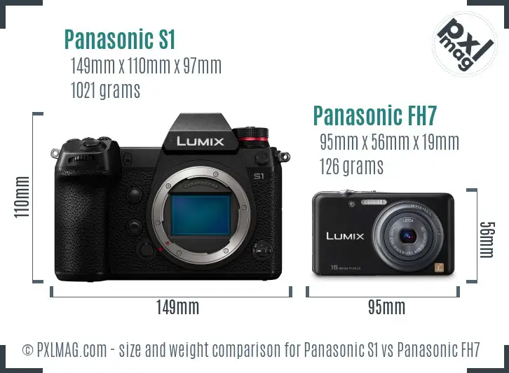 Panasonic S1 vs Panasonic FH7 size comparison