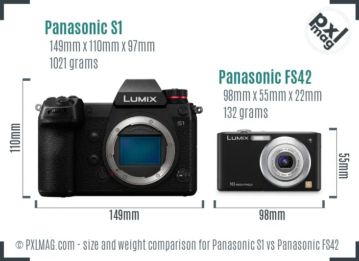 Panasonic S1 vs Panasonic FS42 size comparison