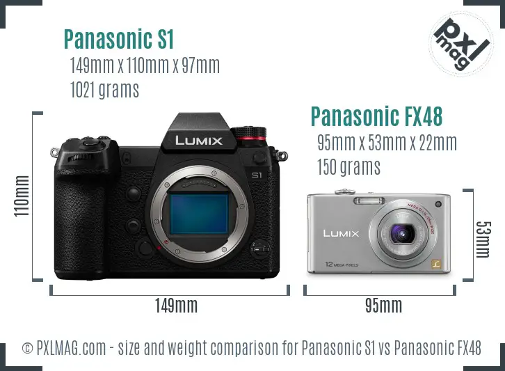 Panasonic S1 vs Panasonic FX48 size comparison