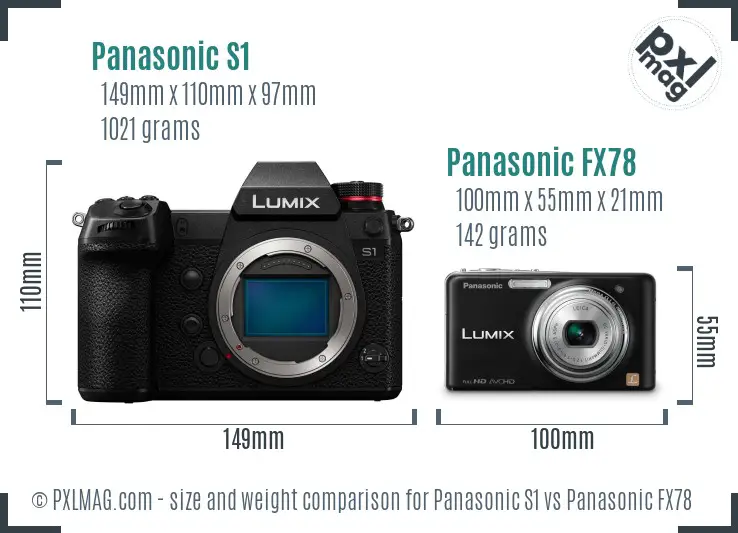 Panasonic S1 vs Panasonic FX78 size comparison