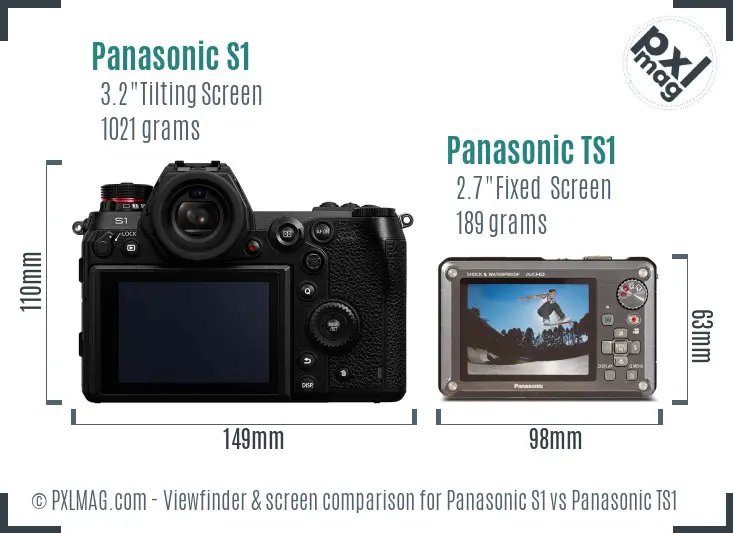 Panasonic S1 vs Panasonic TS1 Screen and Viewfinder comparison