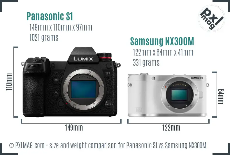 Panasonic S1 vs Samsung NX300M size comparison Panasonic S1 vs Samsung NX300M size comparison