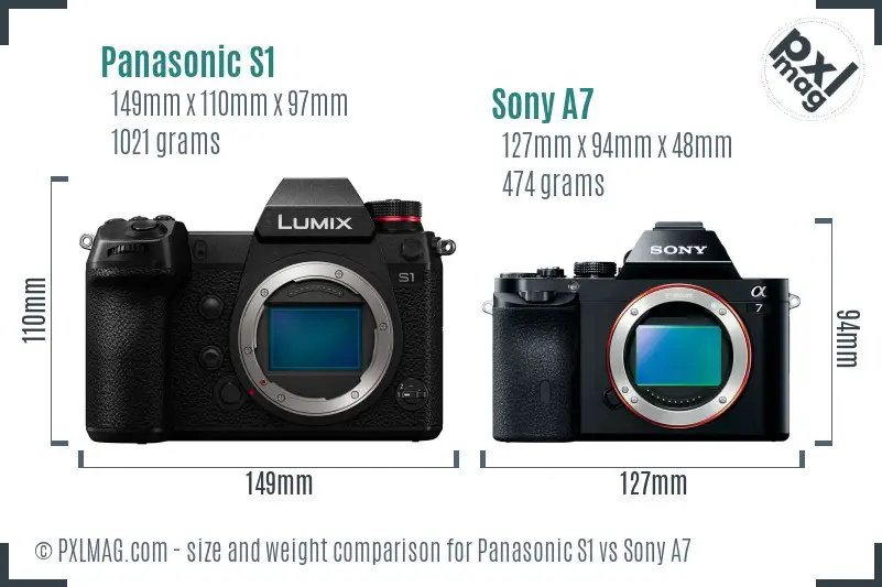 Panasonic S1 vs Sony A7 size comparison Panasonic S1 vs Sony A7 size comparison