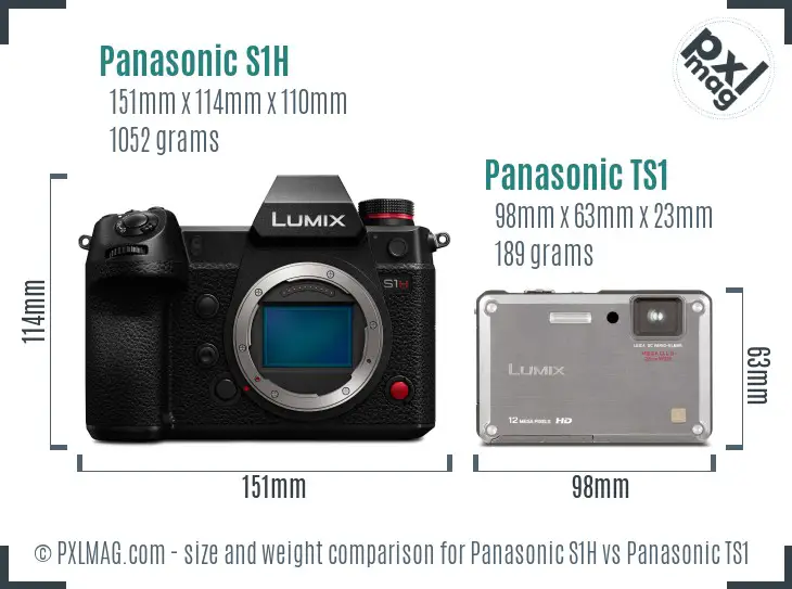 Panasonic S1H vs Panasonic TS1 size comparison Panasonic S1H vs Panasonic TS1 size comparison