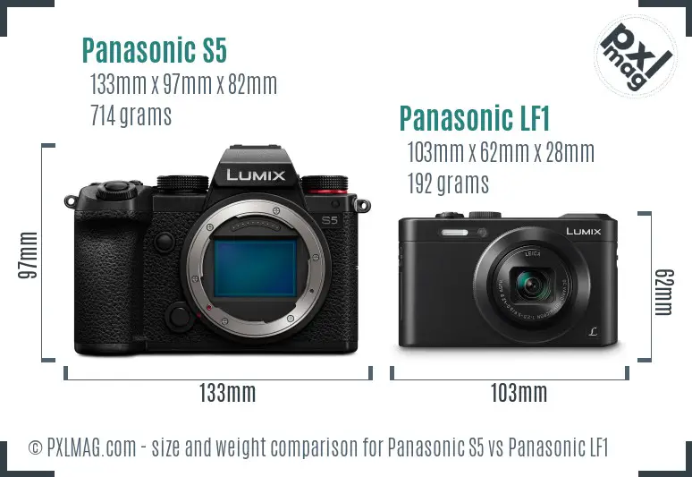 Panasonic S5 vs Panasonic LF1 size comparison Panasonic S5 vs Panasonic LF1 size comparison