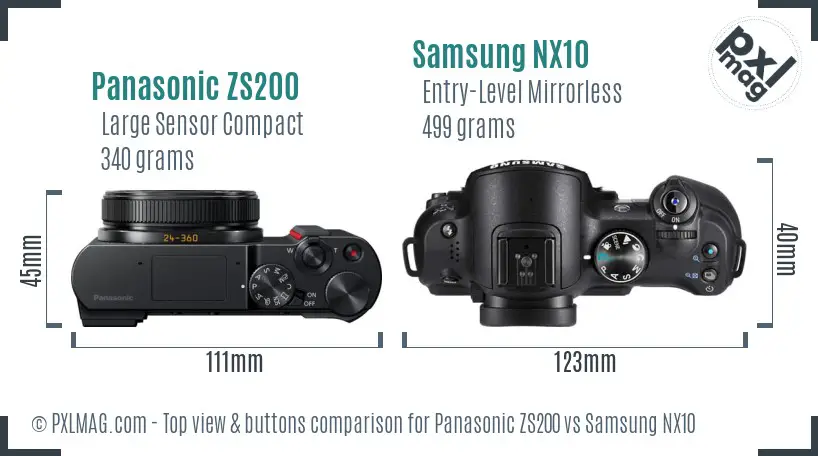 Top view design and control layout comparison