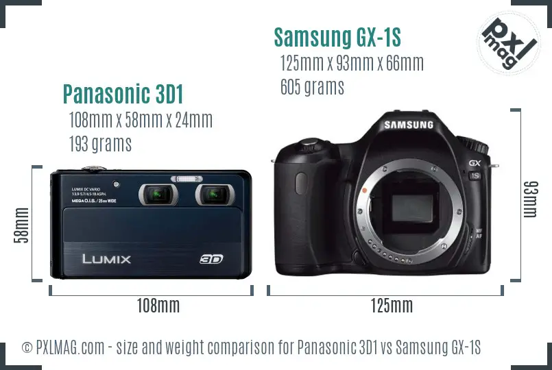 Panasonic 3D1 vs Samsung GX-1S size comparison Panasonic 3D1 vs Samsung GX-1S size comparison