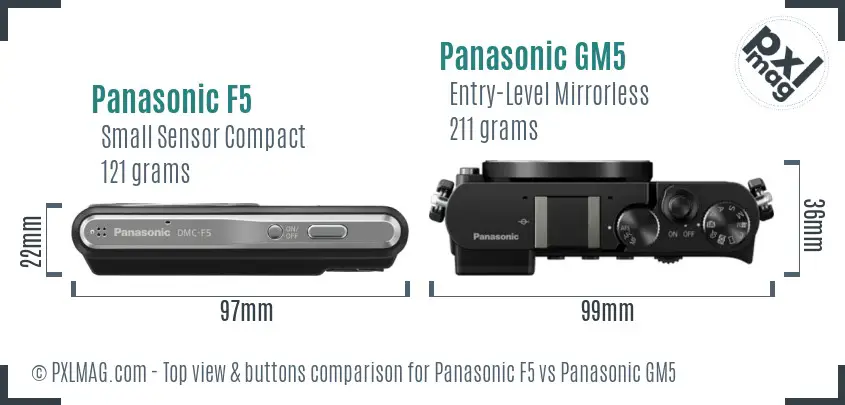 Top view design and control layout comparison