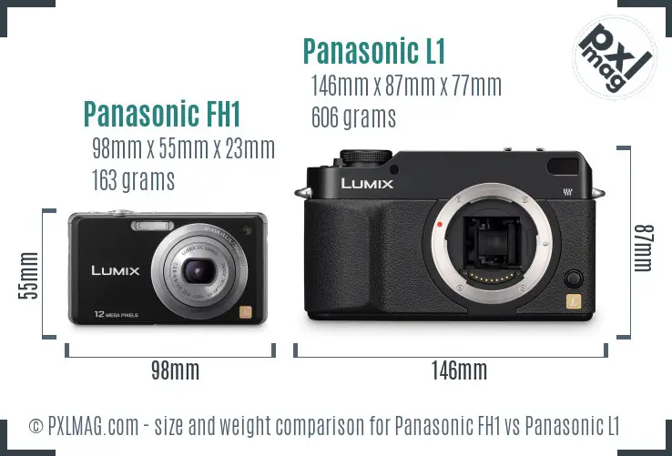 Panasonic FH1 vs Panasonic L1 size comparison