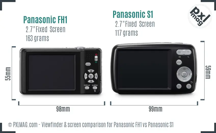 Panasonic FH1 vs Panasonic S1 Screen and Viewfinder comparison