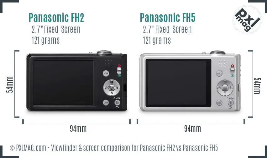 Panasonic FH2 vs Panasonic FH5 Screen and Viewfinder comparison