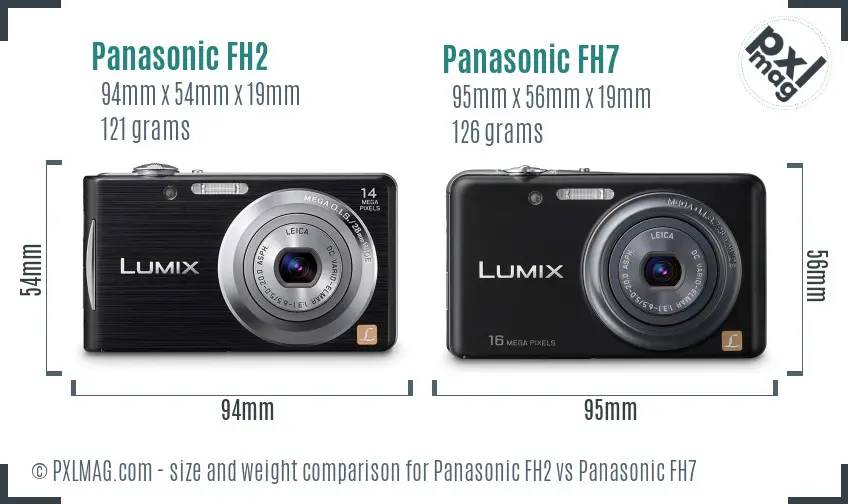 Panasonic FH2 vs Panasonic FH7 size comparison