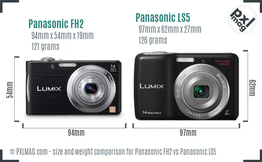 Panasonic FH2 vs Panasonic LS5 size comparison