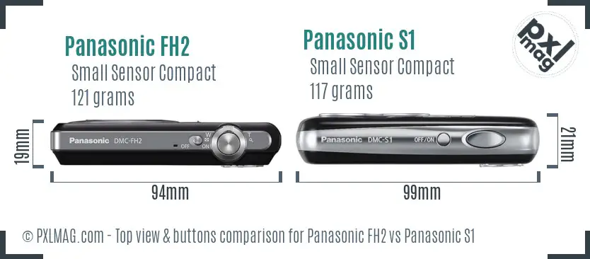 Panasonic FH2 vs Panasonic S1 top view buttons comparison