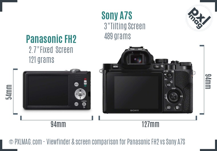 Panasonic FH2 vs Sony A7S Screen and Viewfinder comparison