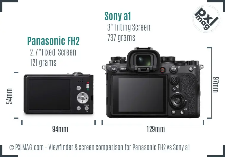 Panasonic FH2 vs Sony a1 Screen and Viewfinder comparison