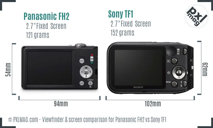 Panasonic FH2 vs Sony TF1 Screen and Viewfinder comparison