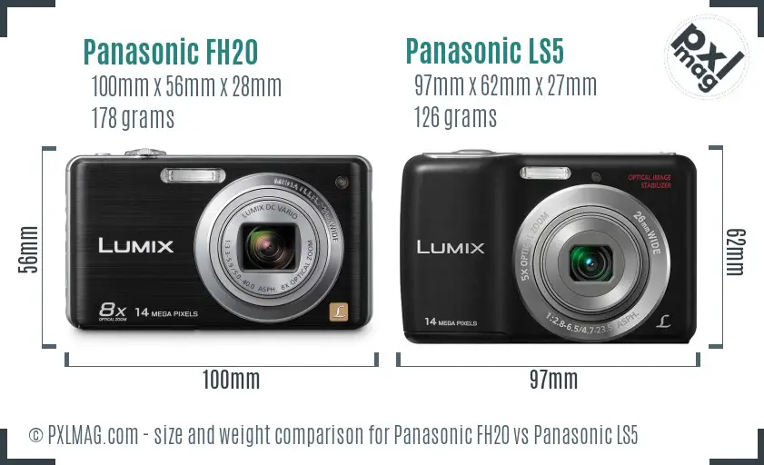 Panasonic FH20 vs Panasonic LS5 size comparison