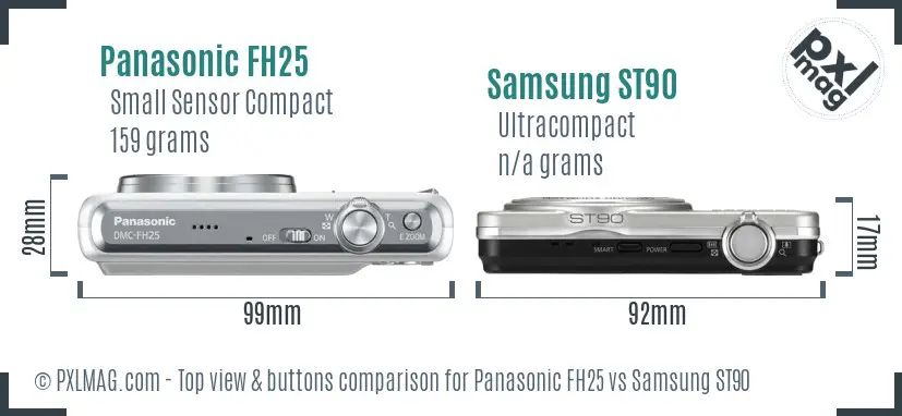 Top view design and control layout comparison