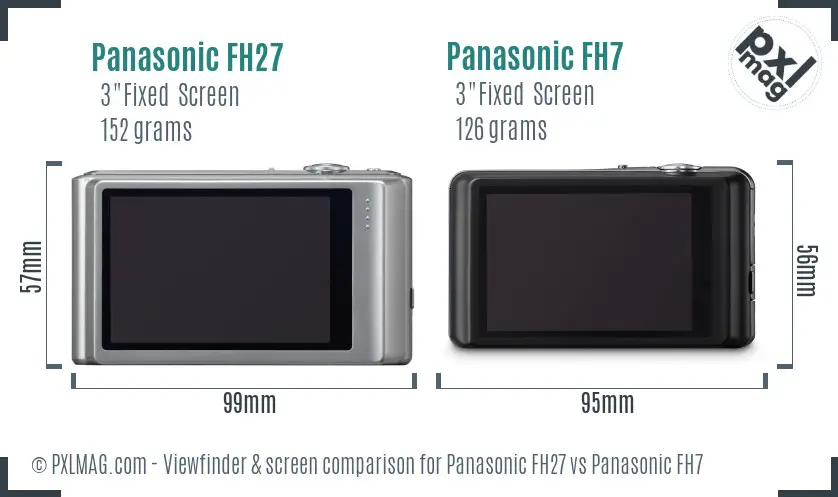 Panasonic FH27 vs Panasonic FH7 Screen and Viewfinder comparison