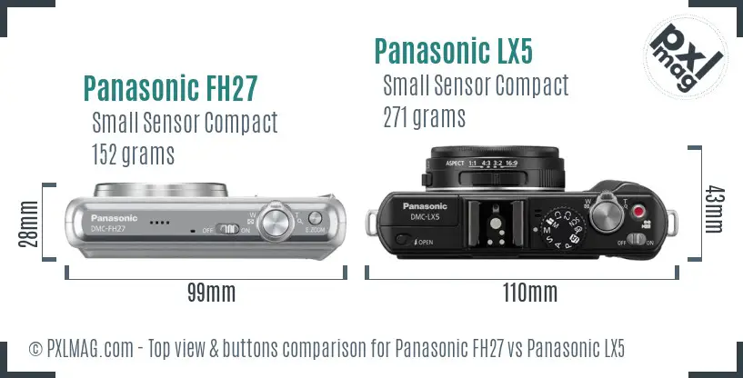 Top view design and control layout comparison