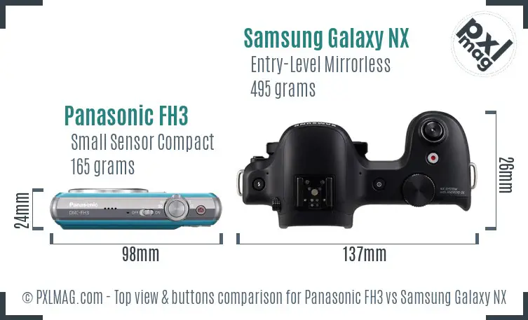 Top view design and control layout comparison