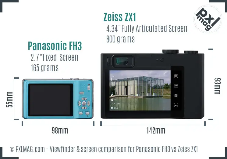 Panasonic FH3 vs Zeiss ZX1 Screen and Viewfinder comparison Panasonic FH3 vs Zeiss ZX1 Screen and Viewfinder comparison