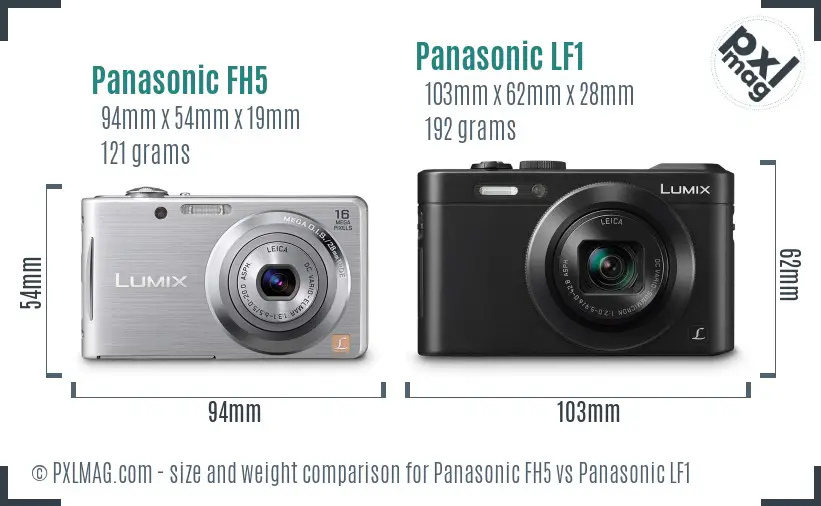 Panasonic FH5 vs Panasonic LF1 size comparison Panasonic FH5 vs Panasonic LF1 size comparison