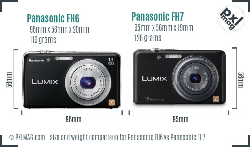 Panasonic FH6 vs Panasonic FH7 size comparison