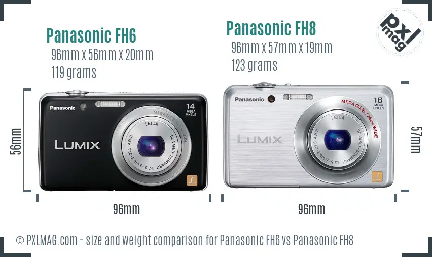 Panasonic FH6 vs Panasonic FH8 size comparison