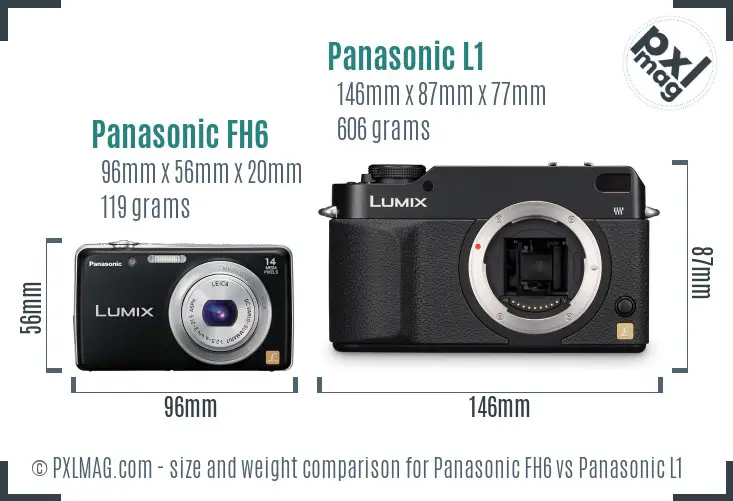 Panasonic FH6 vs Panasonic L1 size comparison