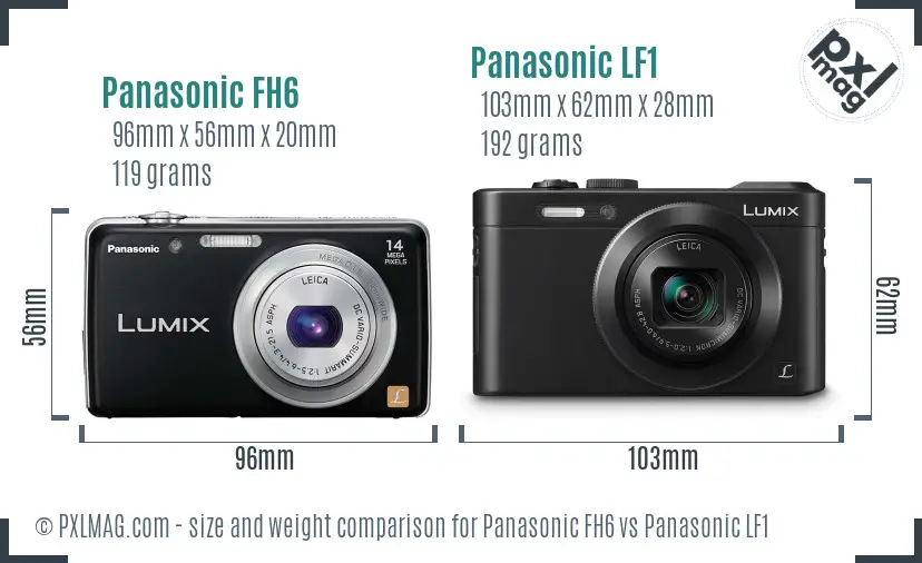 Panasonic FH6 vs Panasonic LF1 size comparison