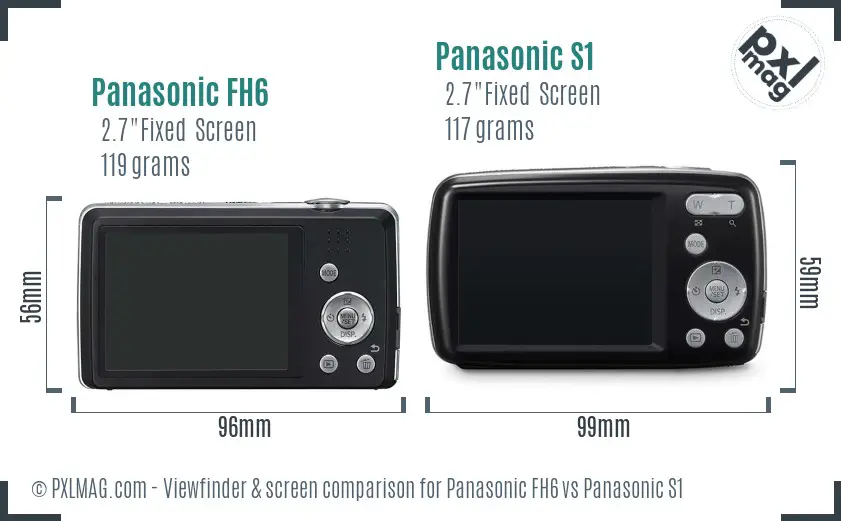 Panasonic FH6 vs Panasonic S1 Screen and Viewfinder comparison