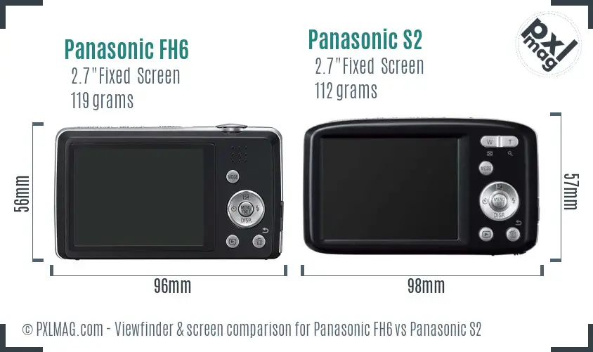 Panasonic FH6 vs Panasonic S2 Screen and Viewfinder comparison