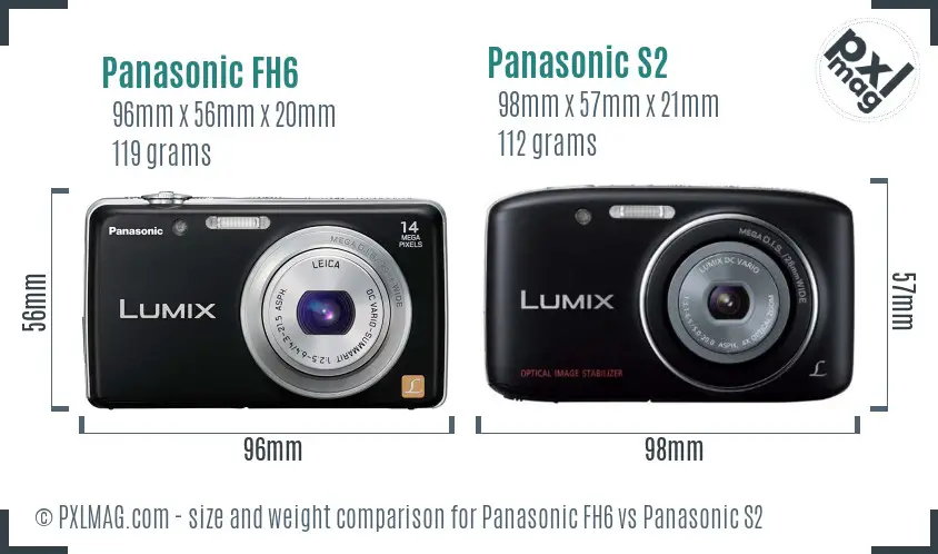 Panasonic FH6 vs Panasonic S2 size comparison