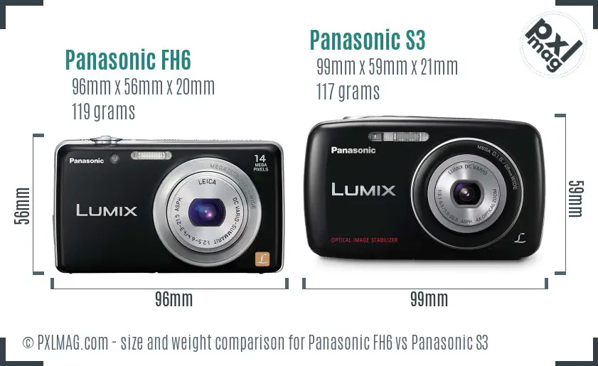 Panasonic FH6 vs Panasonic S3 size comparison