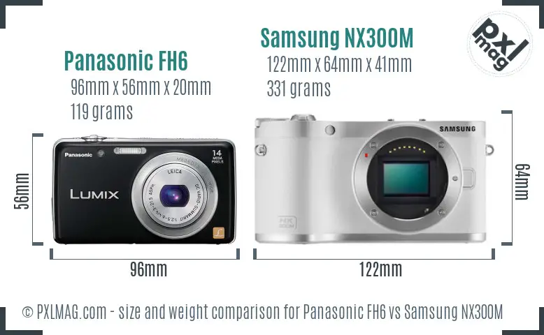Panasonic FH6 vs Samsung NX300M size comparison Panasonic FH6 vs Samsung NX300M size comparison