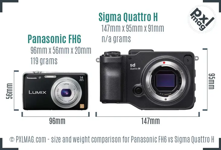 Panasonic FH6 vs Sigma Quattro H size comparison