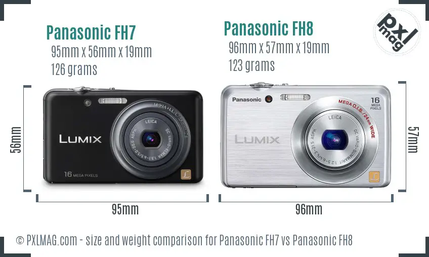 Panasonic FH7 vs Panasonic FH8 size comparison