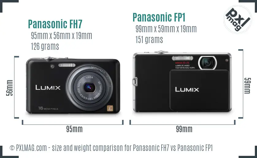 Panasonic FH7 vs Panasonic FP1 size comparison