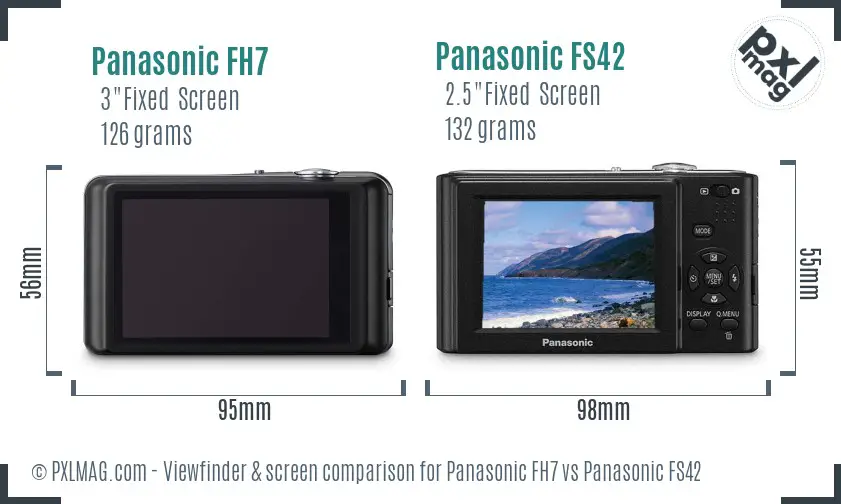 Panasonic FH7 vs Panasonic FS42 Screen and Viewfinder comparison