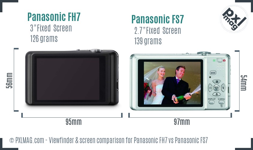 Panasonic FH7 vs Panasonic FS7 Screen and Viewfinder comparison