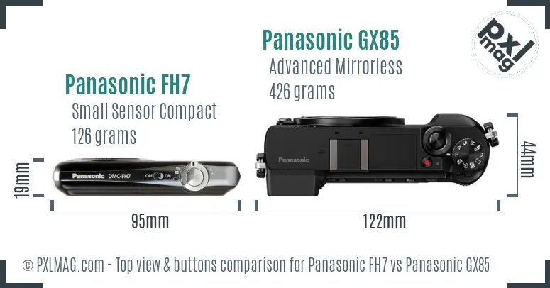 Top view design and control layout comparison