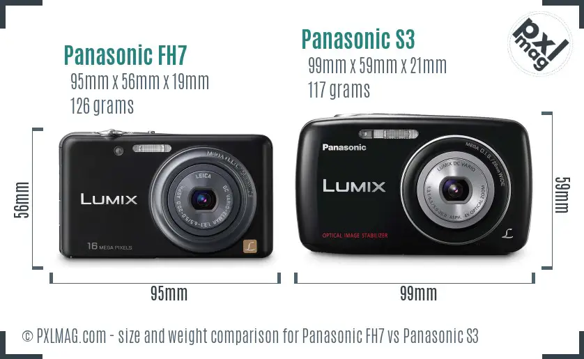 Panasonic FH7 vs Panasonic S3 size comparison