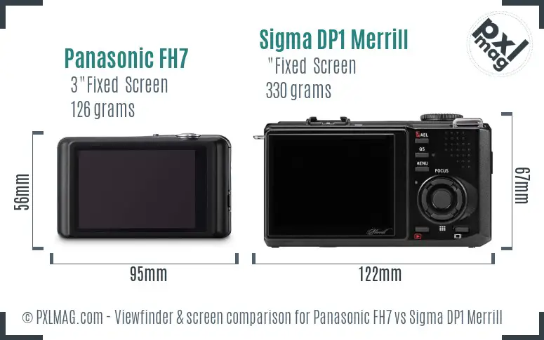 Panasonic FH7 vs Sigma DP1 Merrill Screen and Viewfinder comparison