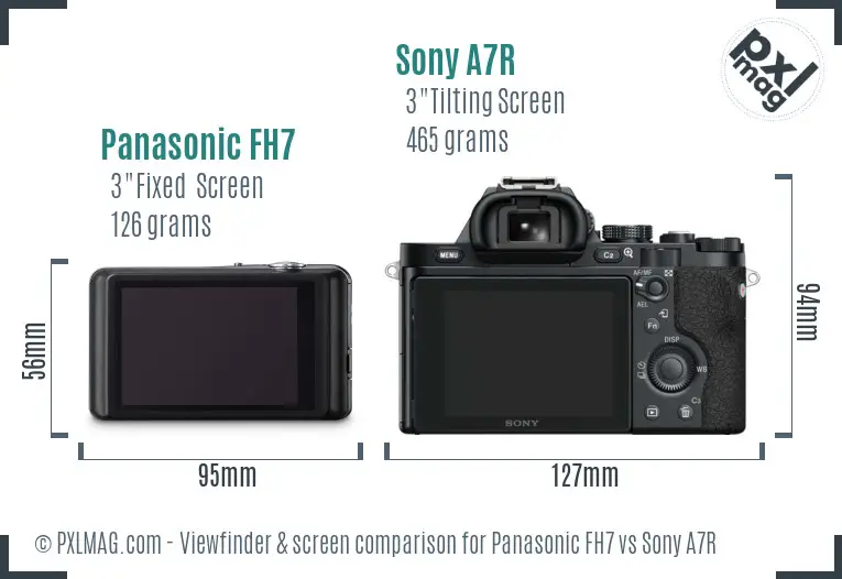 Panasonic FH7 vs Sony A7R Screen and Viewfinder comparison Panasonic FH7 vs Sony A7R Screen and Viewfinder comparison