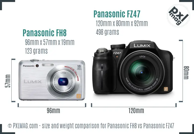 Panasonic FH8 vs Panasonic FZ47 size comparison Panasonic FH8 vs Panasonic FZ47 size comparison