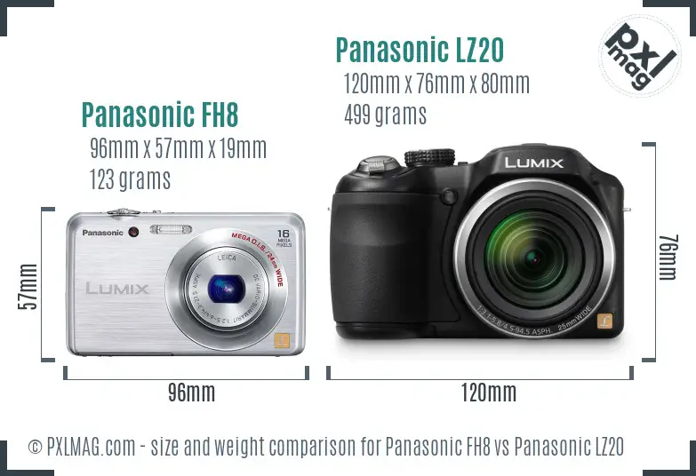 Panasonic FH8 vs Panasonic LZ20 size comparison Panasonic FH8 vs Panasonic LZ20 size comparison